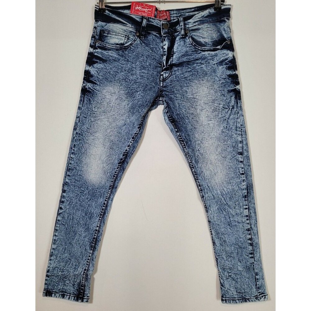 Mousai Men's Size 30 X 30 Dark Acid Wash Color Jeans New with Tags